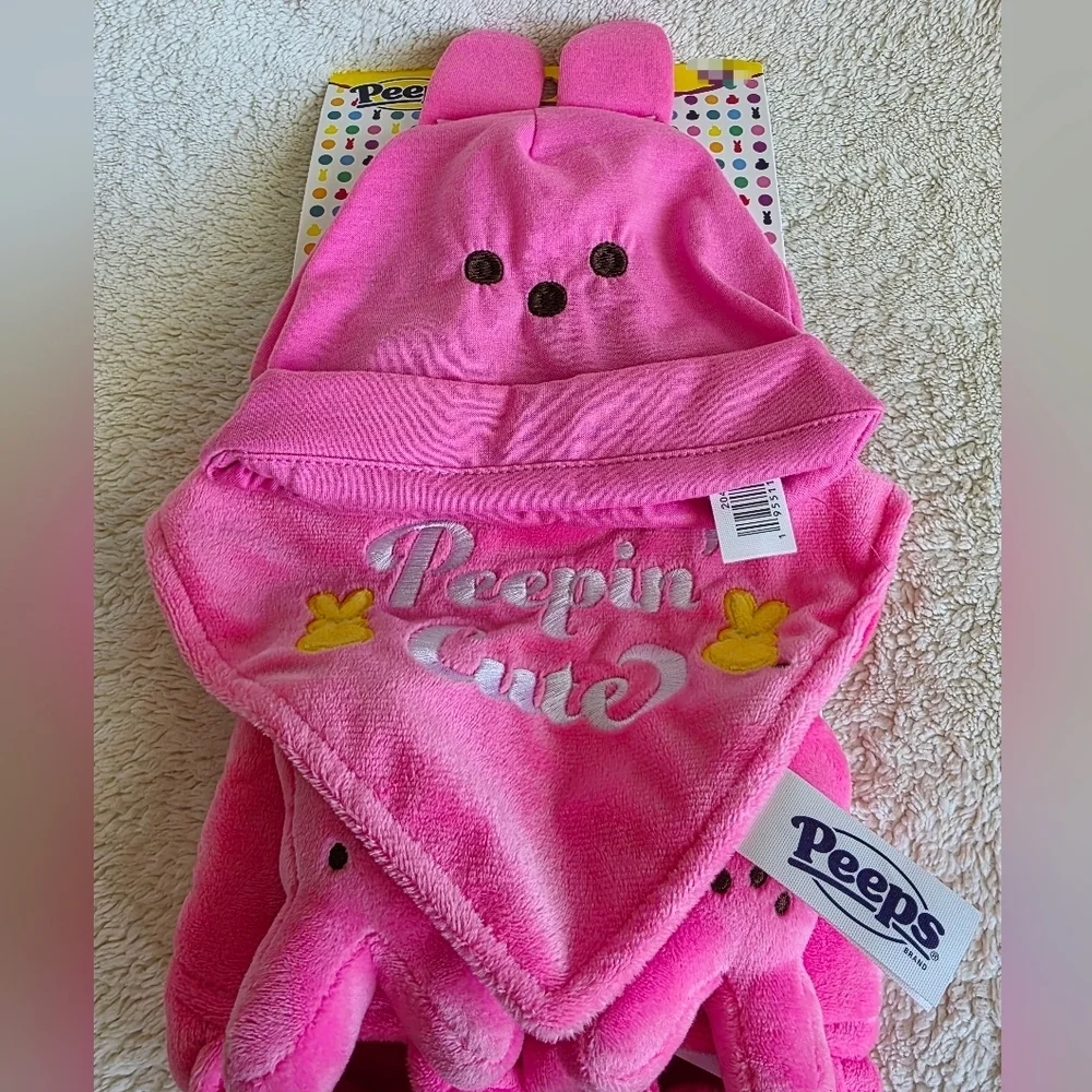 New pink Peeps Baby girl Set Includes Hat, Bib, Booties Easter Bunny PEPPIN CUTE